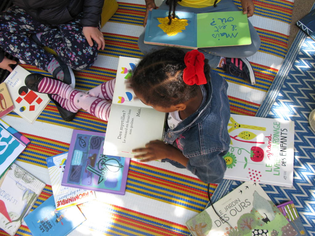 La Bibliocyclette à l’École des Bergers